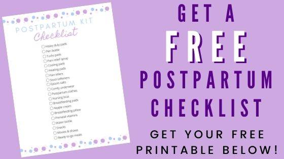 free printable postpartum pdf checklist