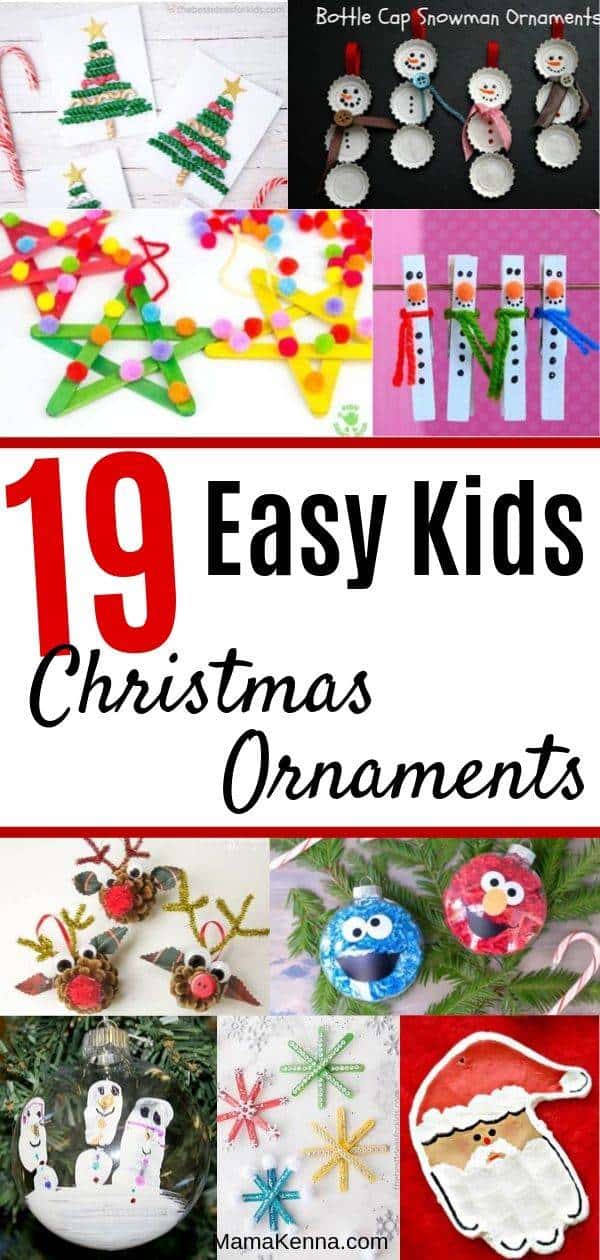 Find easy handmade Christmas ornaments! In this round-up you can find snowman handprint ornaments, candy cane ornaments to make, photo ornaments kids can make, and even mini Christmas tree ornaments. Have fun making these DIY Christmas ornaments for kids.
