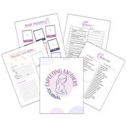 mock up of printable pregnancy journal pages