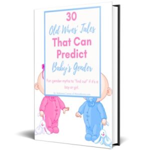 ebook cover of old wives' tales that can predict baby's gender