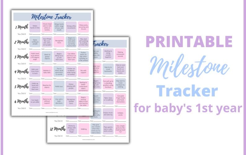 printable baby milestone tracker pages