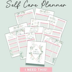 self care planner mockup with text saying "Self Care Planner"