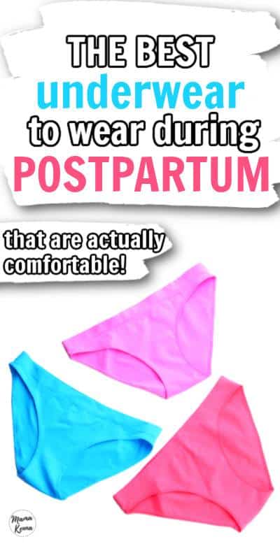 the best underwear to wear during postpartum with blue, pink, and reddish pink women's underwear